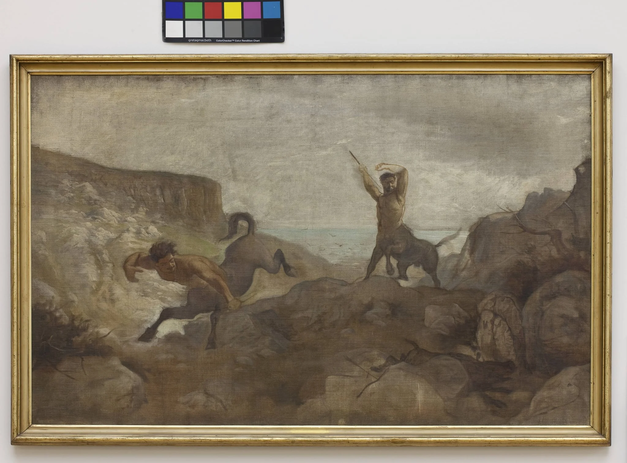 Centaurs Hunting Boars, by Unknown, 1850