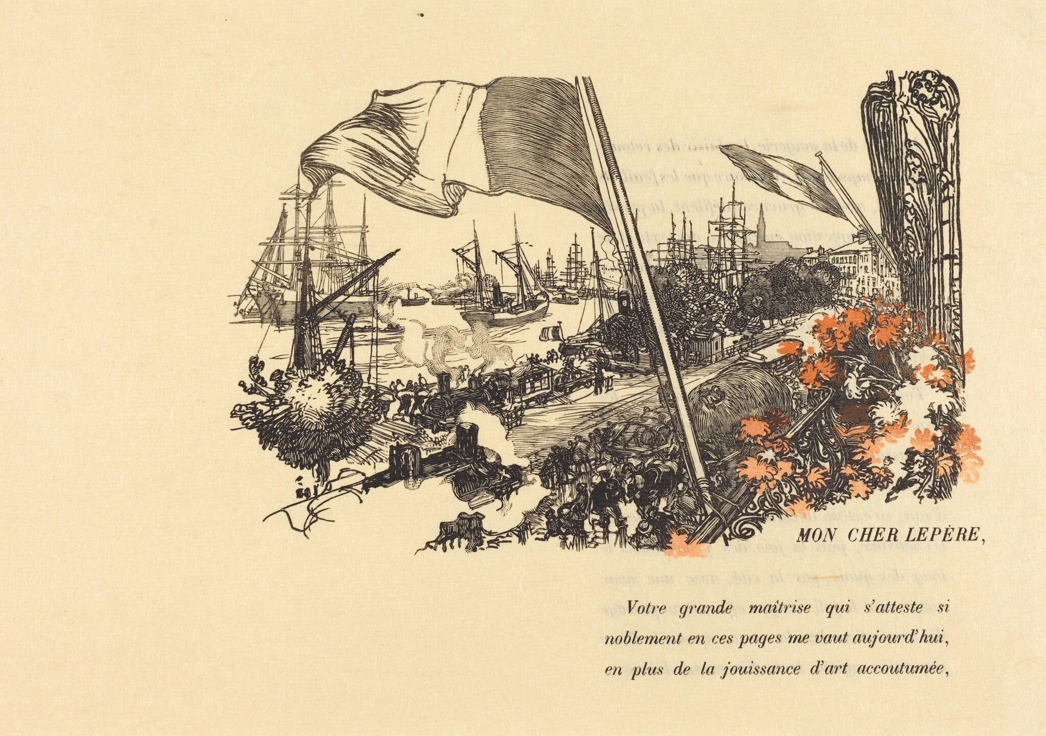 Dedication Page, by Auguste Lepère, ink, 1900