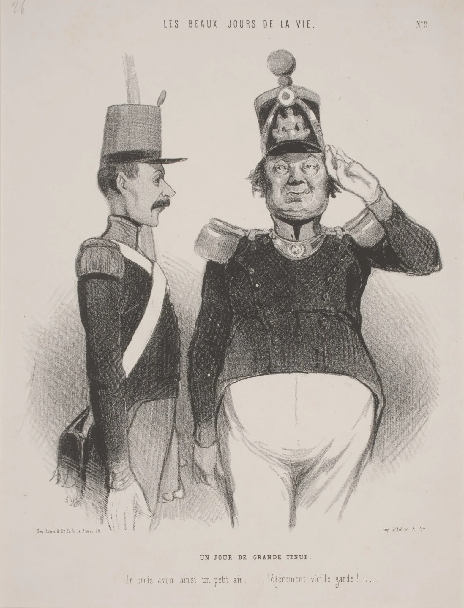 Un Jour de Grande Tenue, by Honoré Daumier, ink, 1844