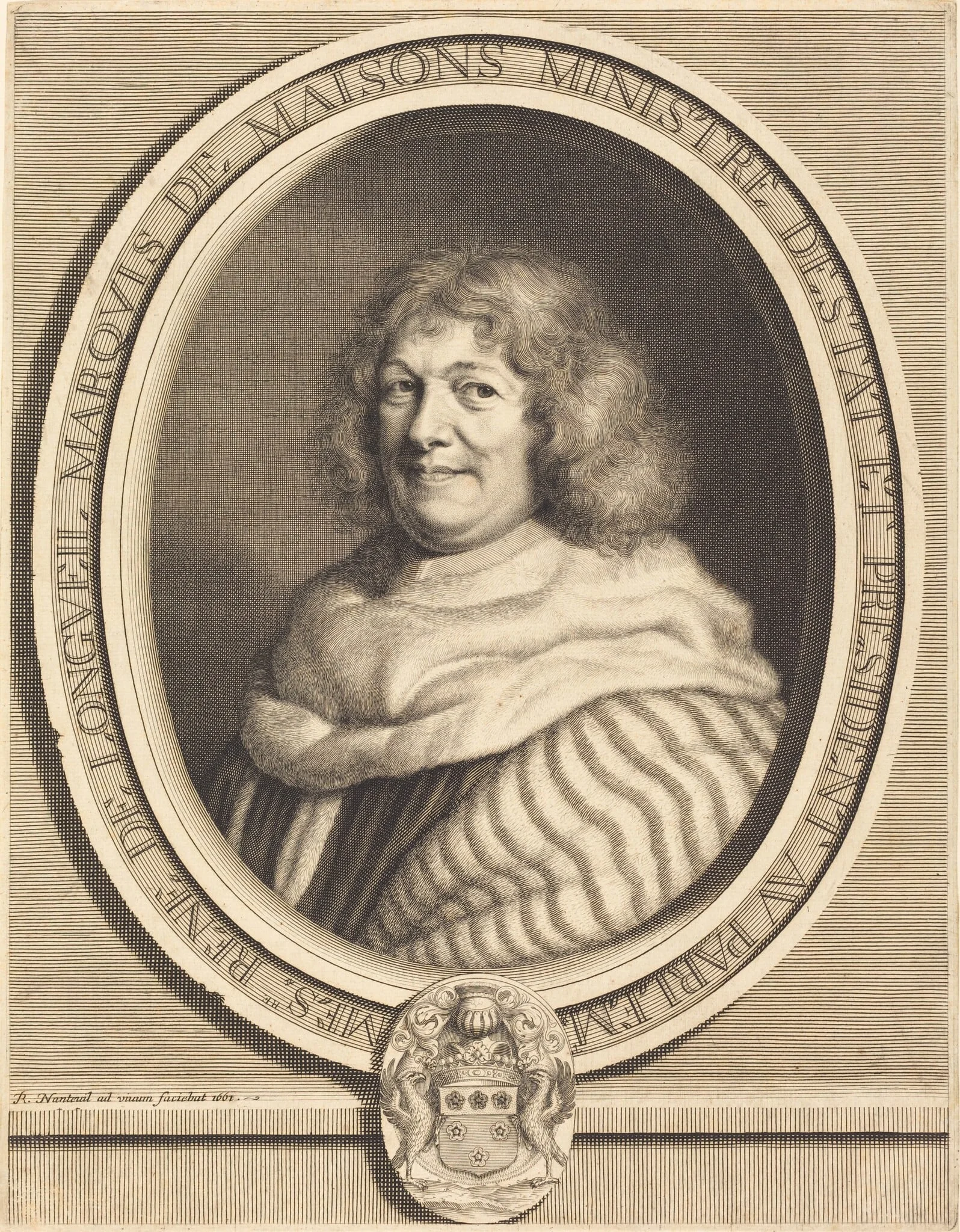 Rene, Marquis de Maisons, by Robert Nanteuil, ink, 1661