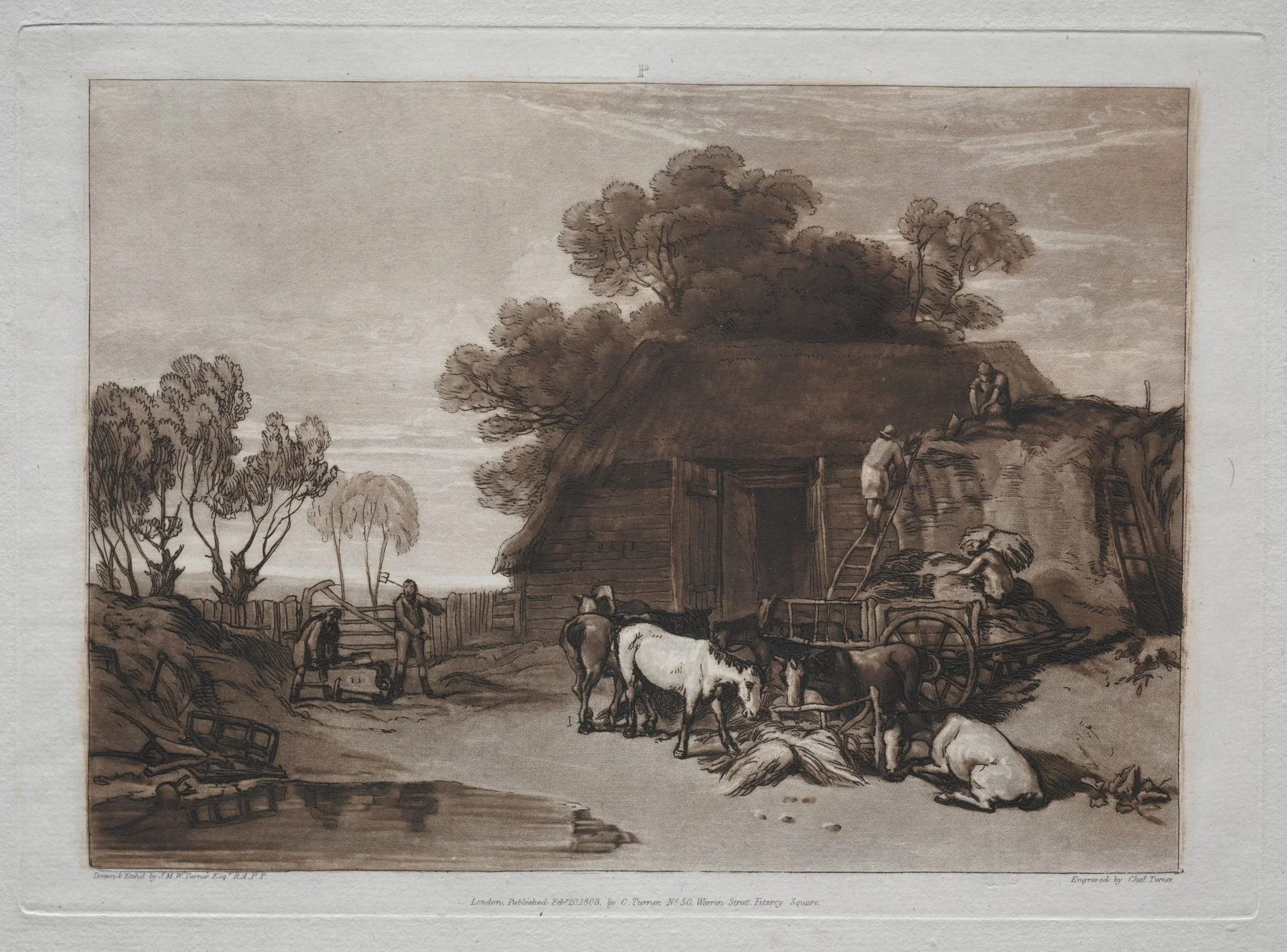 Liber Studiorum:  The Straw Yard, by Joseph Mallord William Turner, 1823