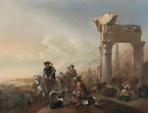 Hunters Near Ruins