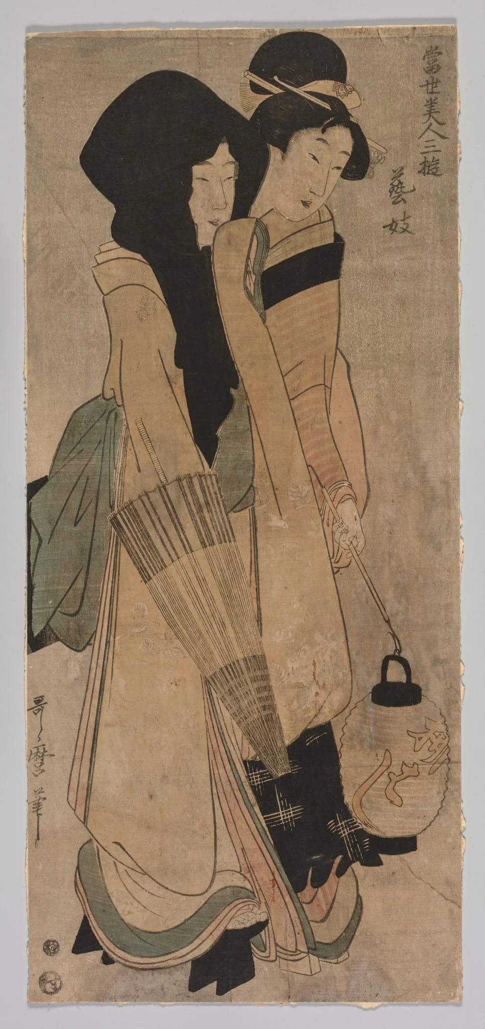 Contemporary Beauties Third, by Kitagawa Utamaro, 1780