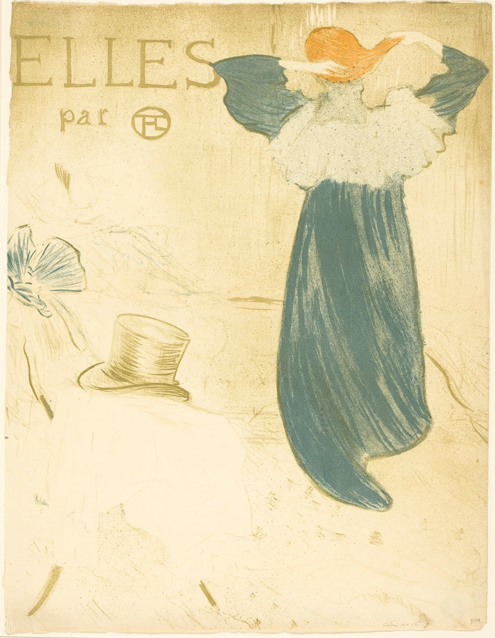Frontispiece for "Elles", by Henri de Toulouse-Lautrec, ink, 1896