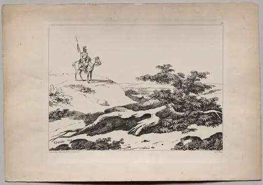 Soldier on Horse in Landscape
