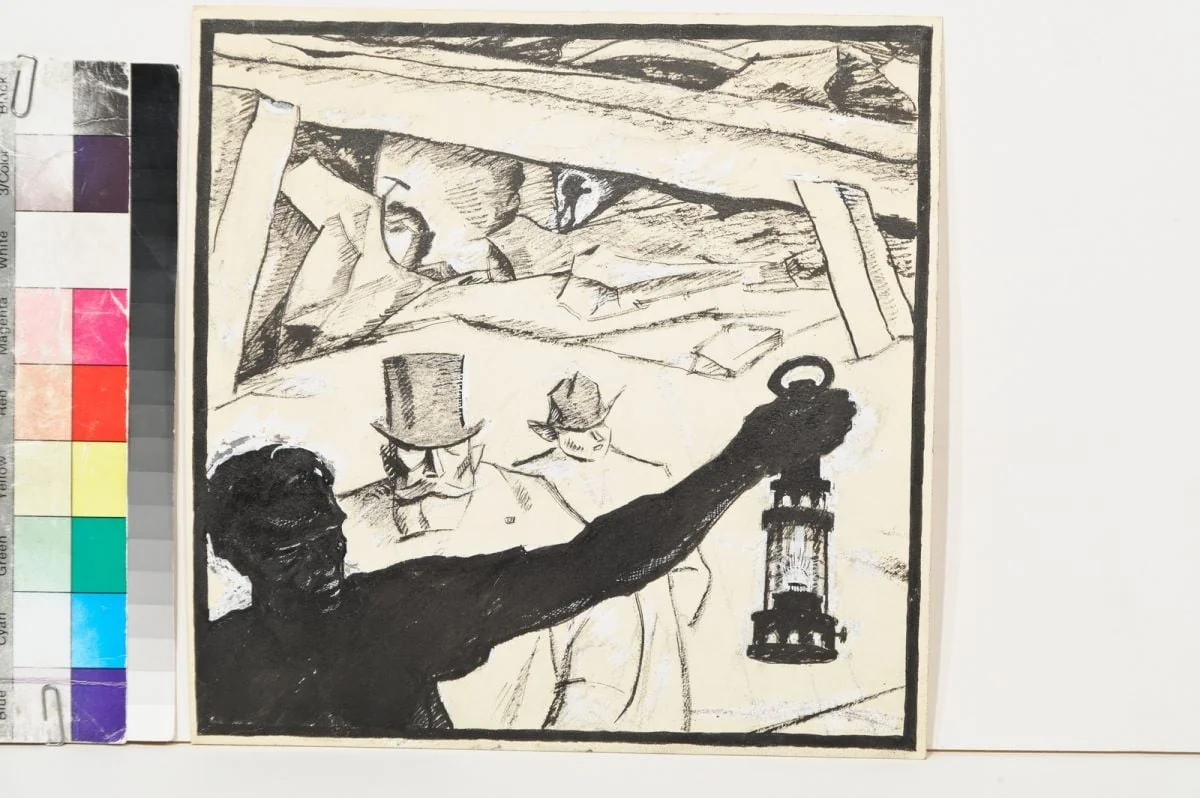 În mină, by Nicolae Tonitza, 1922