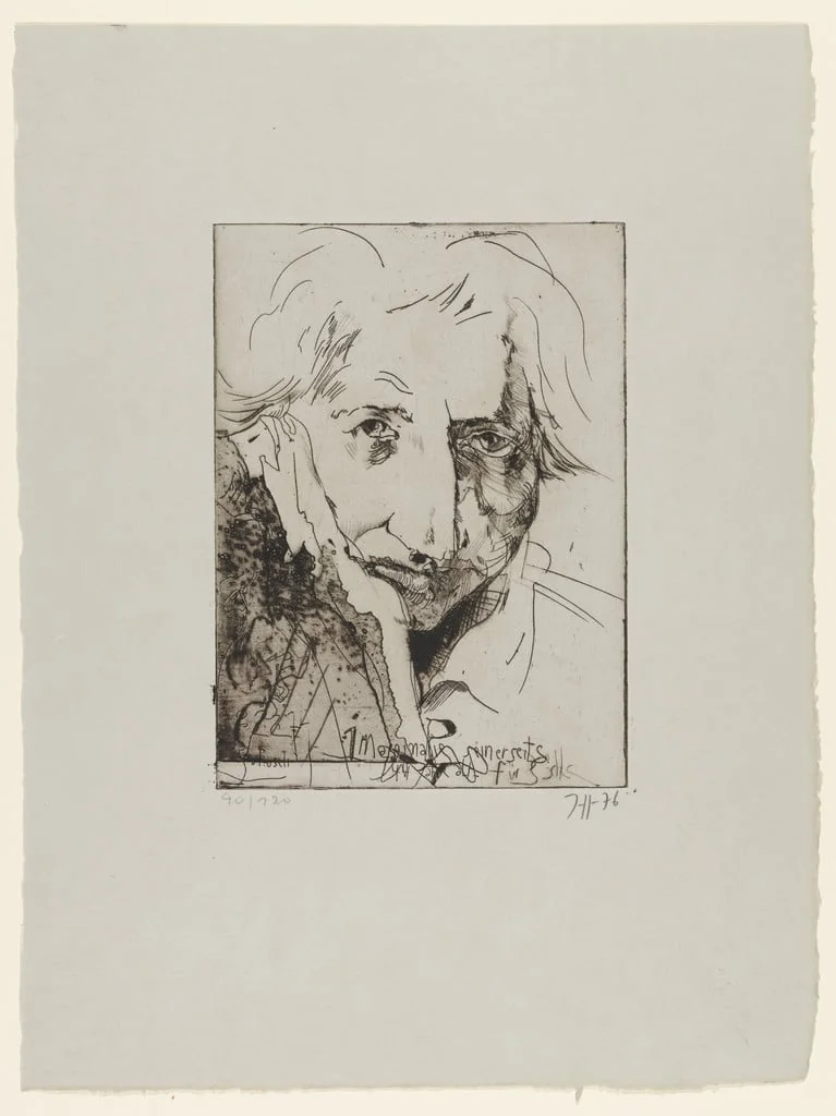 Untitled, by Horst Janssen, ink, 1976