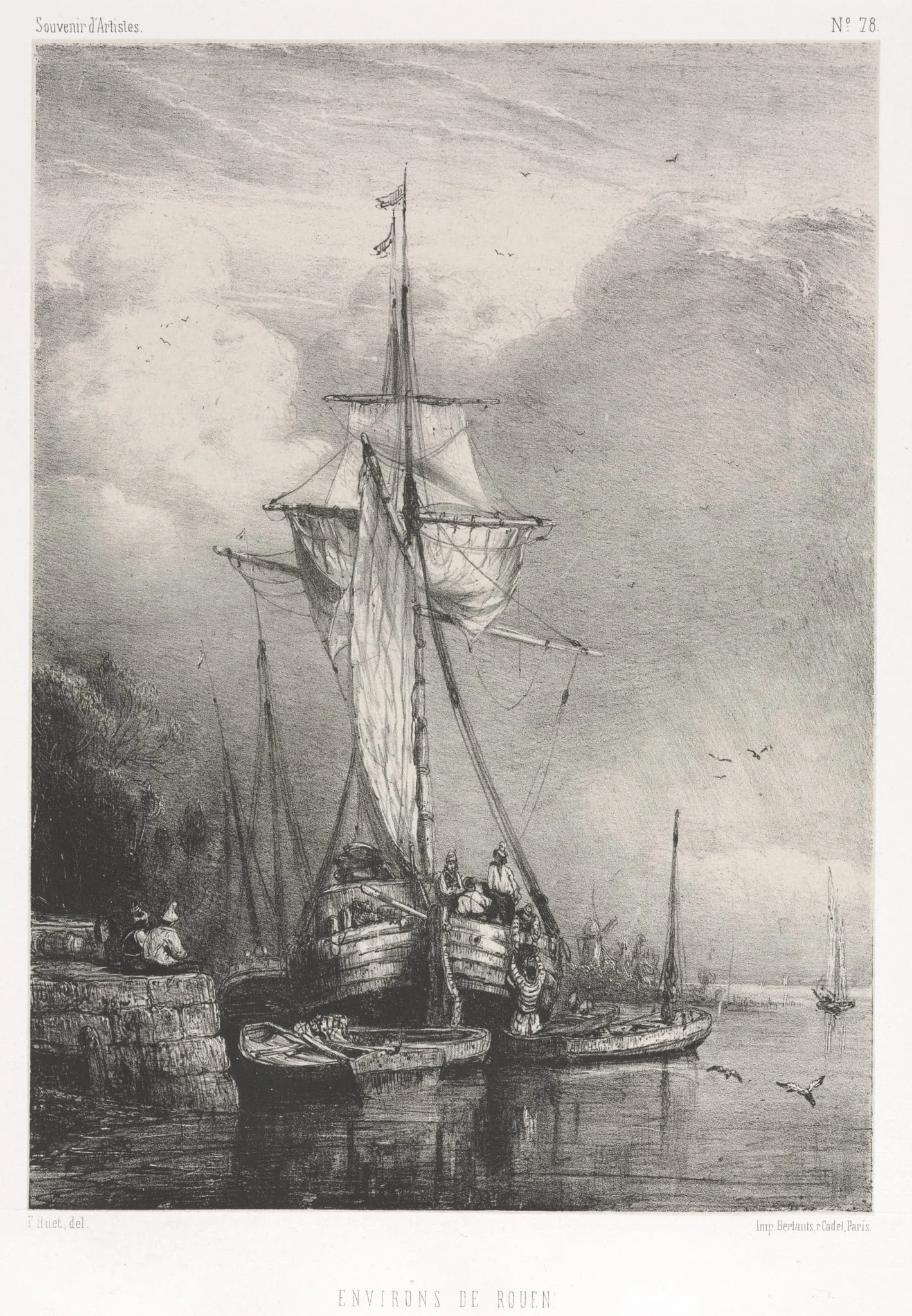 Souvenirs d' Artistes (No. 78): Six Marines: Environs de Rouen