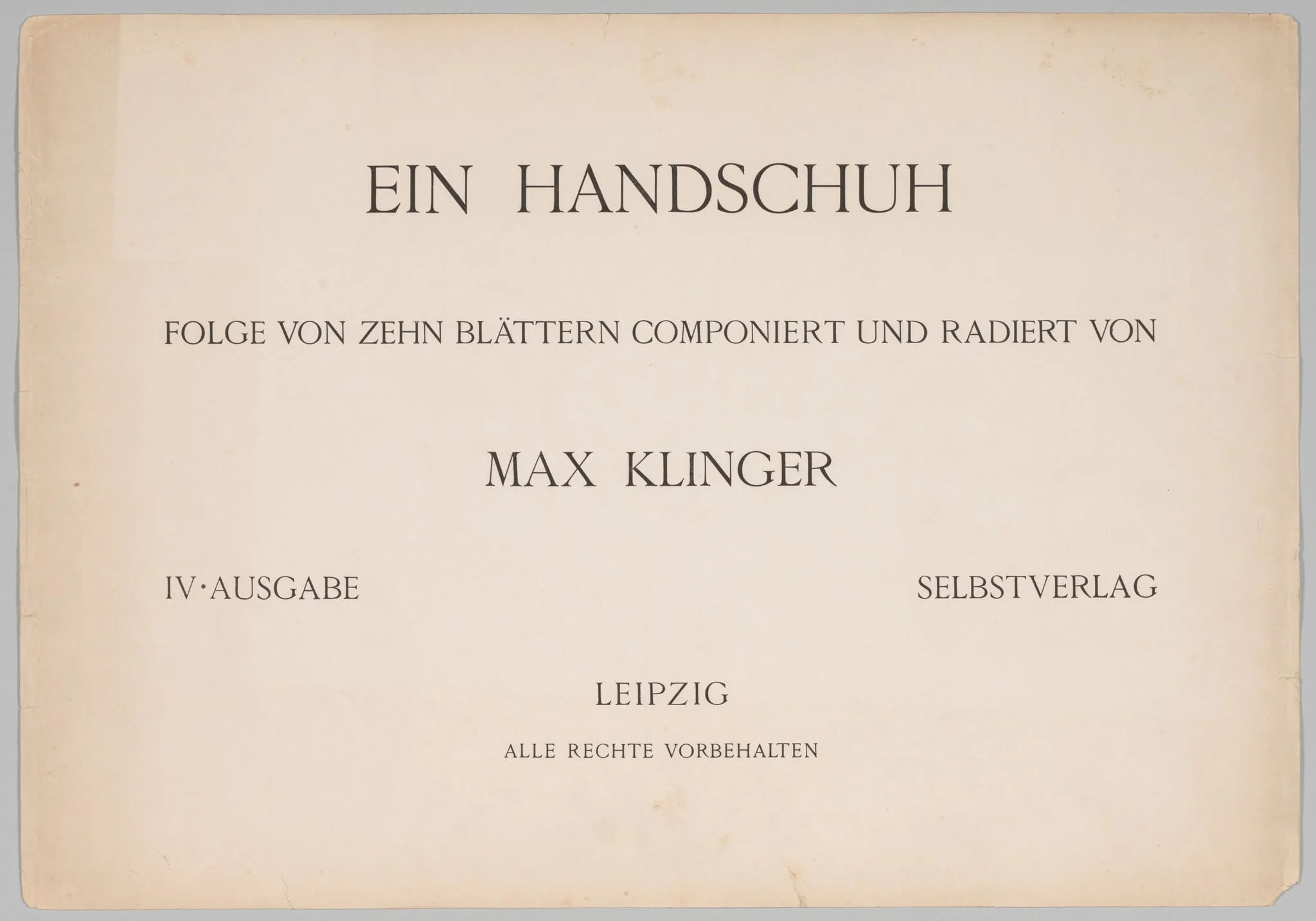 A Glove, by Max Klinger, 1880