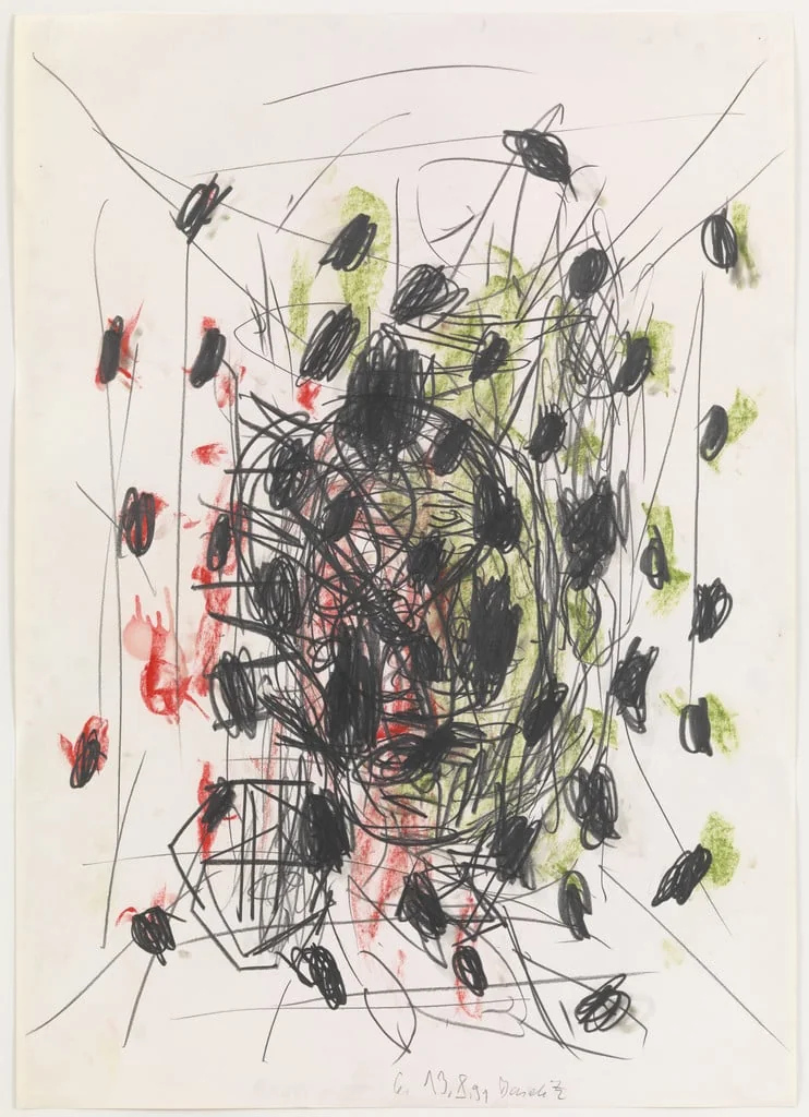 Untitled, by Georg Baselitz, pastel, 1991