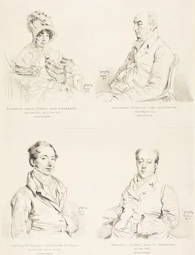 Sylvester (Douglas) Lord Glenbervie; Katherine Anne (North) Glenbervie; Frederic (North) Earl of Guilford; Frederic Sylvester Douglas
