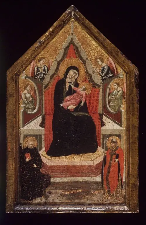 Virgin and Child Enthroned with Saints Benedict and Donato (?) and Four Angels
