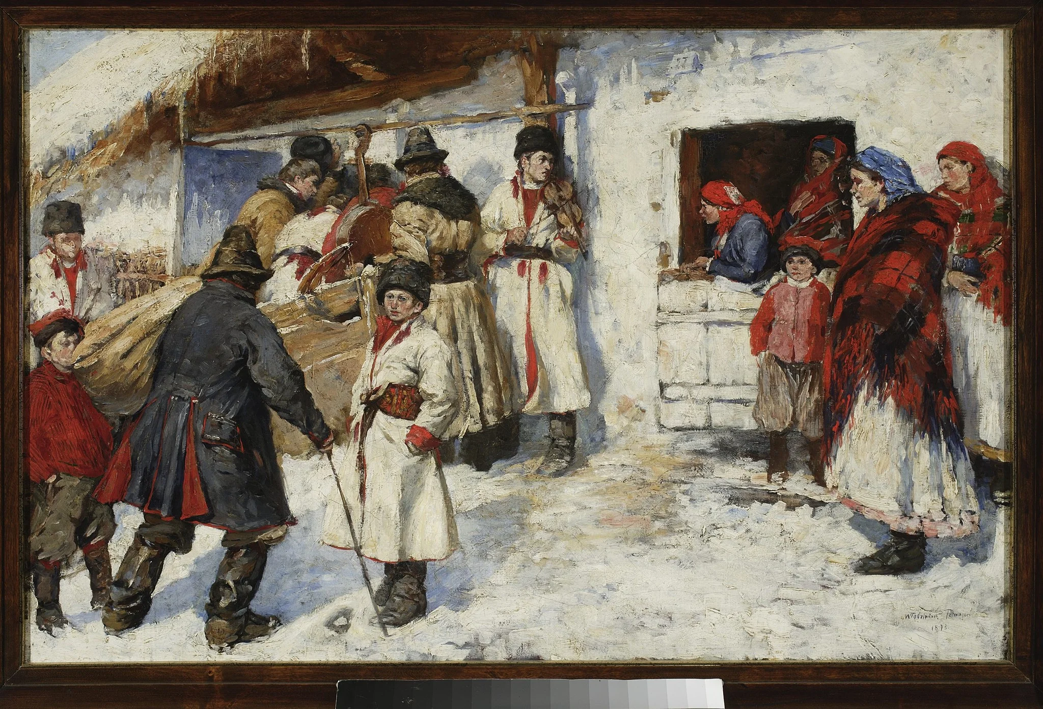 At the entrance to a tavern