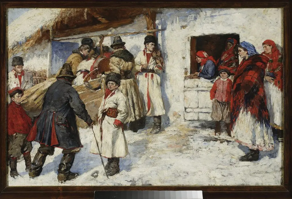 At the entrance to a tavern