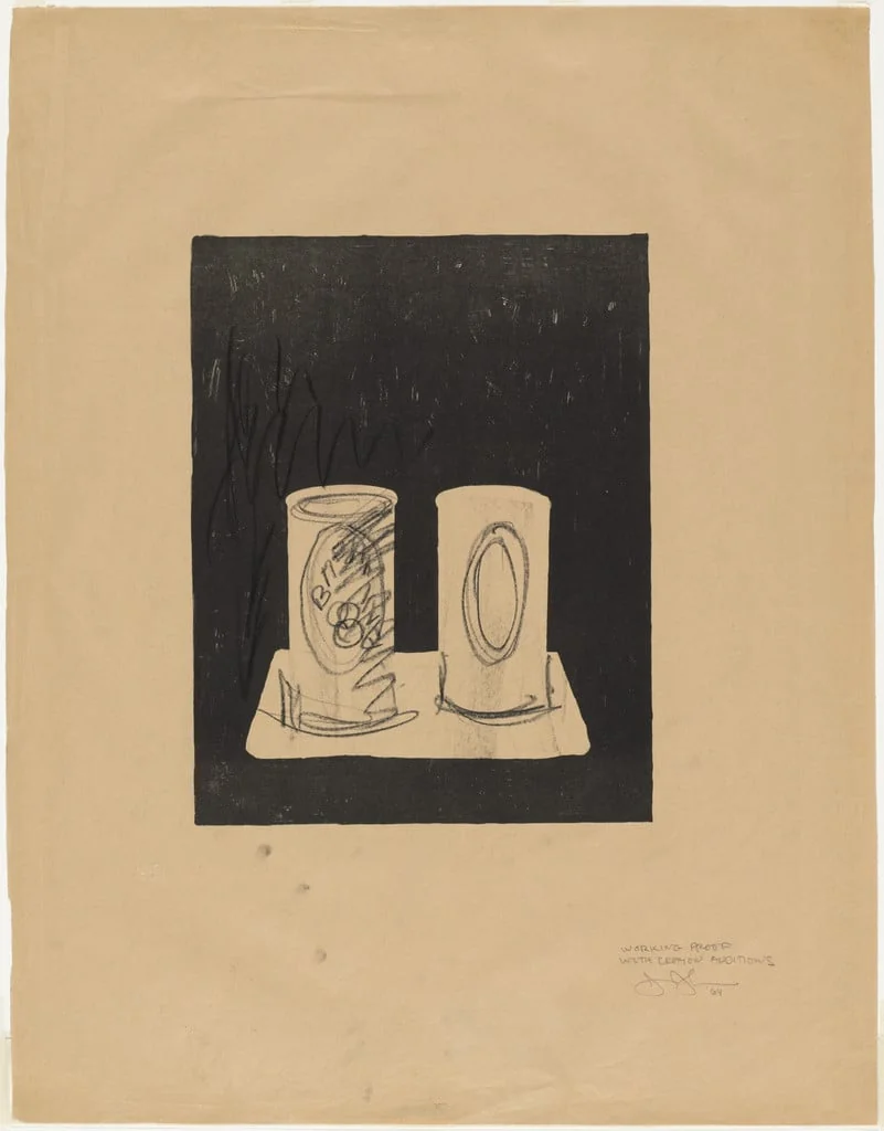 Untitled, by Jasper Johns, crayon, 1964