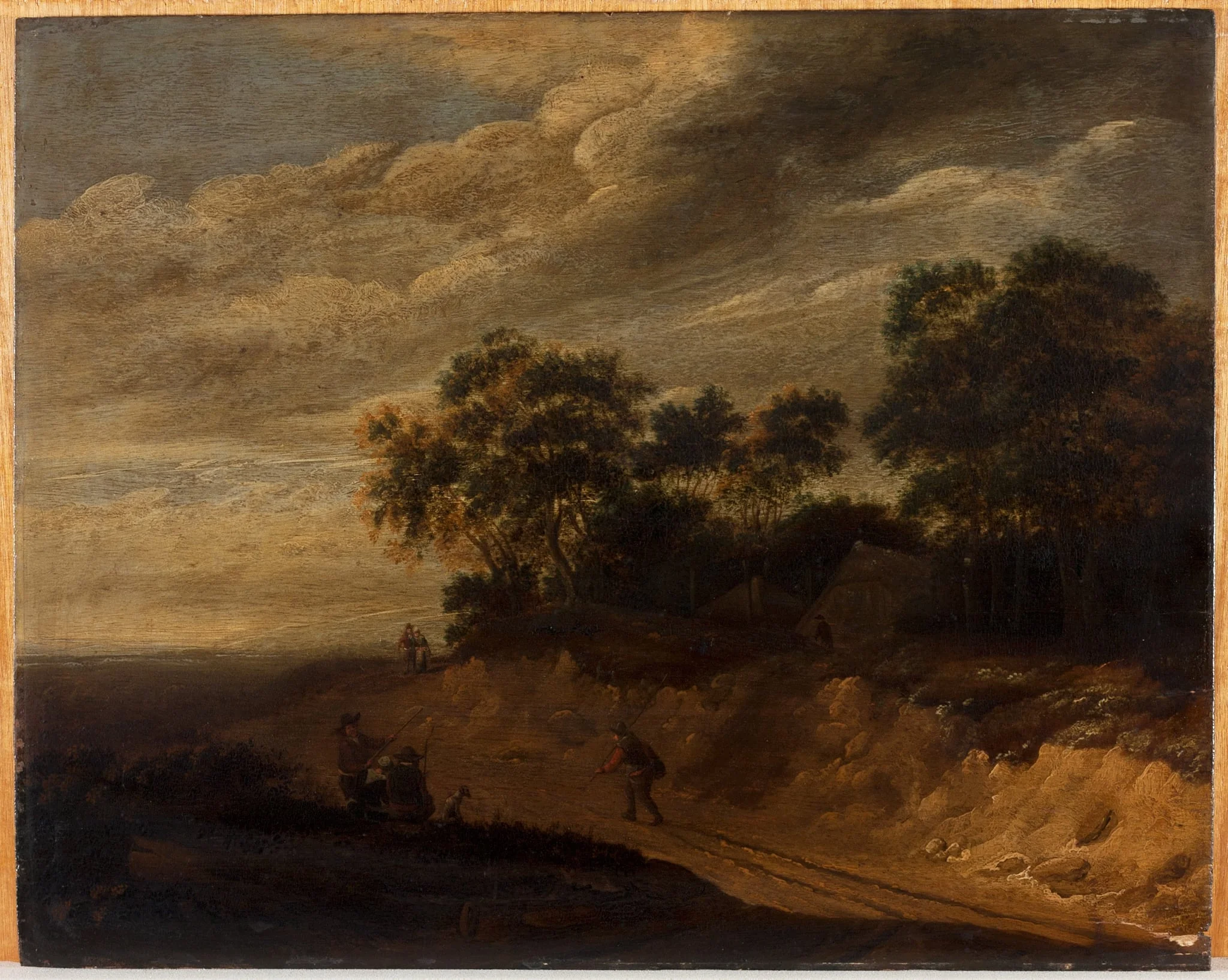 Dünenlandschaft mit Weg, by Unknown, 1675
