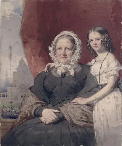 Mrs Wight of Larnaghe with her grand-daughter, Miss I. F. Rose