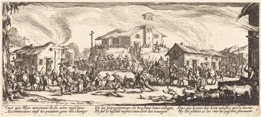 Plundering and Burning a Village