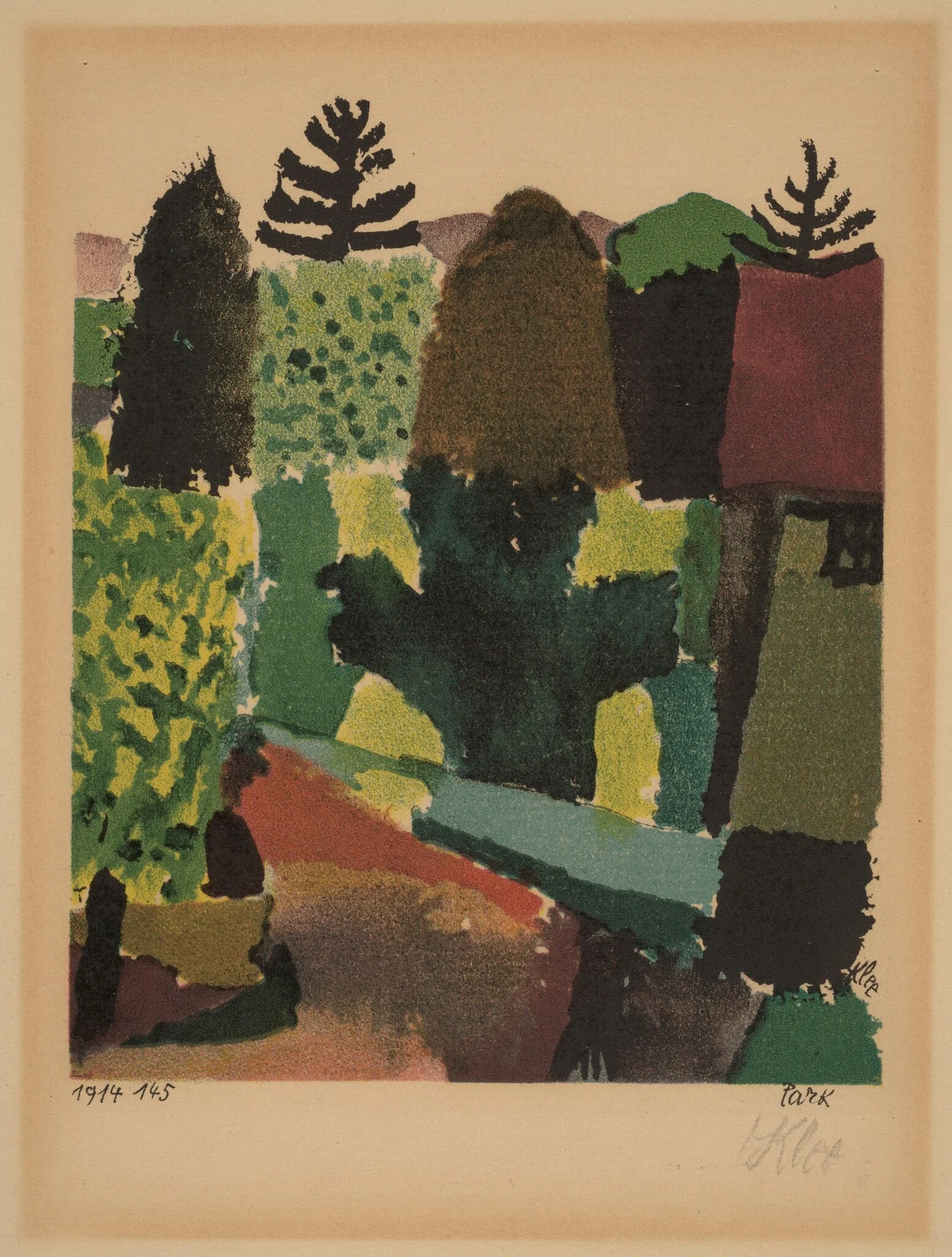 Park, by Paul Klee, ink, 1920