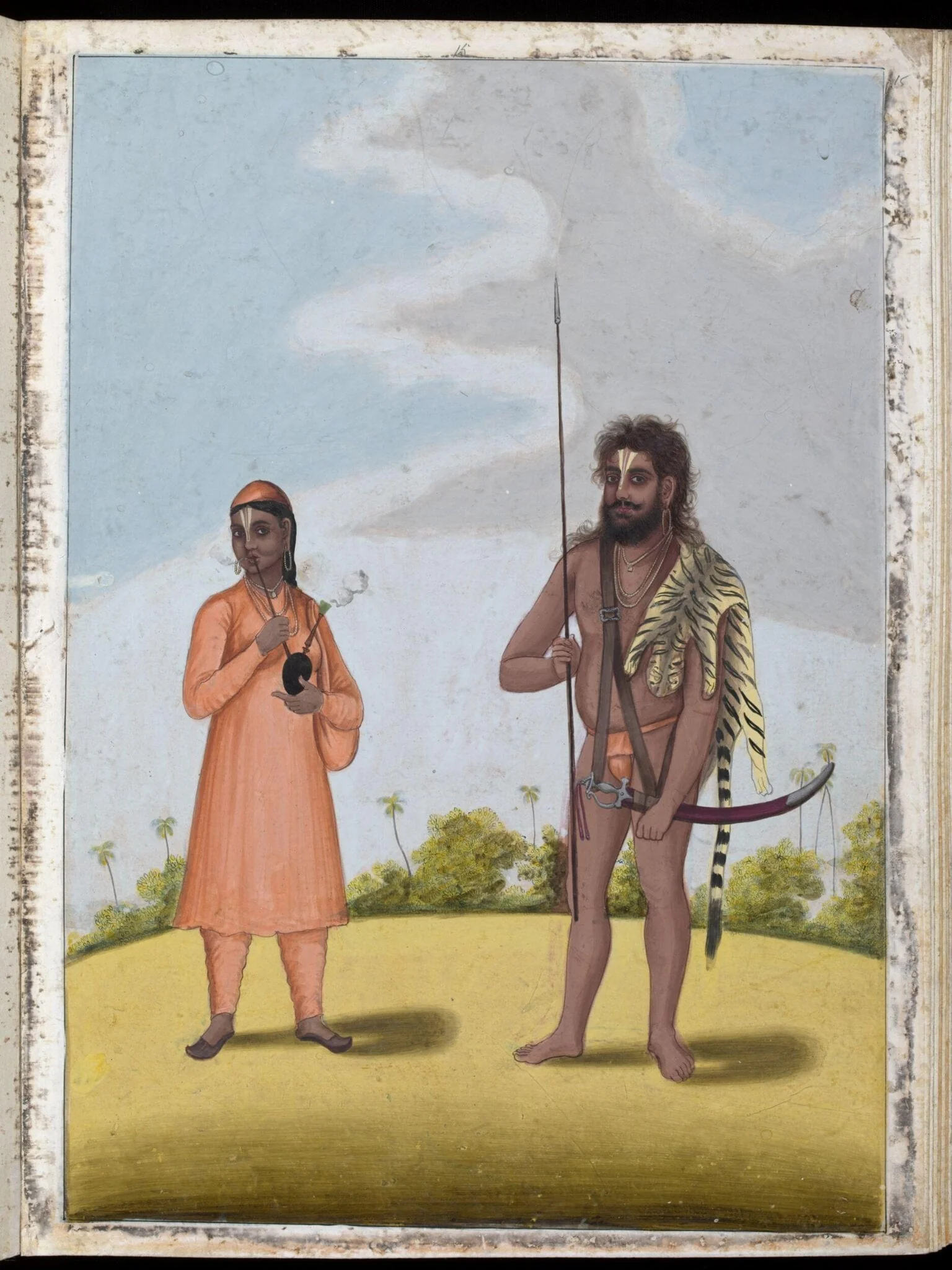 A Hindu ascetic and his wife, by Unknown, paint, 1805