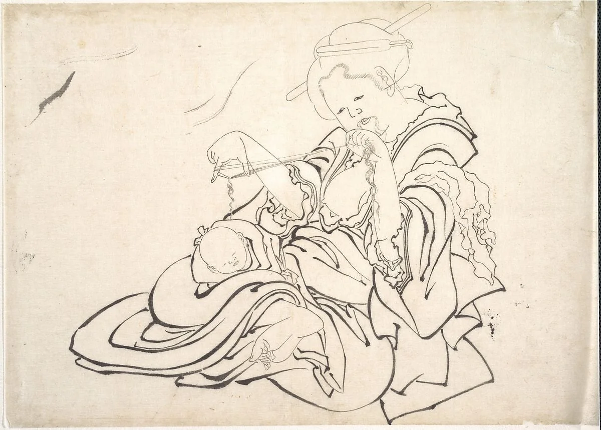 Untitled, by Katsushika Hokusai, ink, 1834