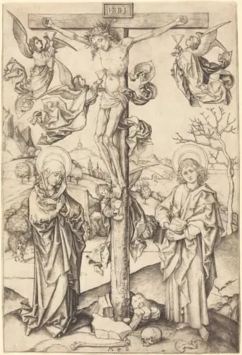 The Crucifixion with Four Angels