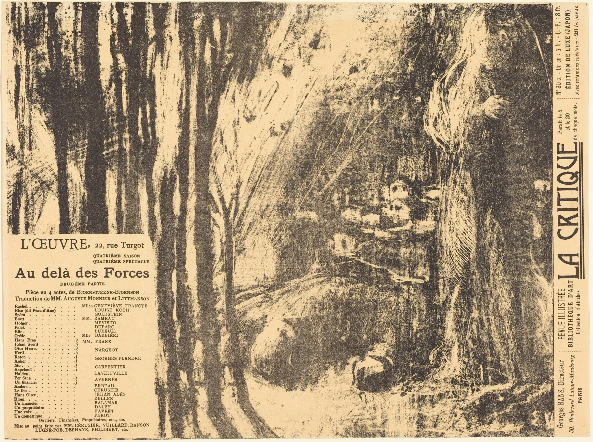 Au-delà des forces humaines, by Édouard Vuillard, ink, 1897