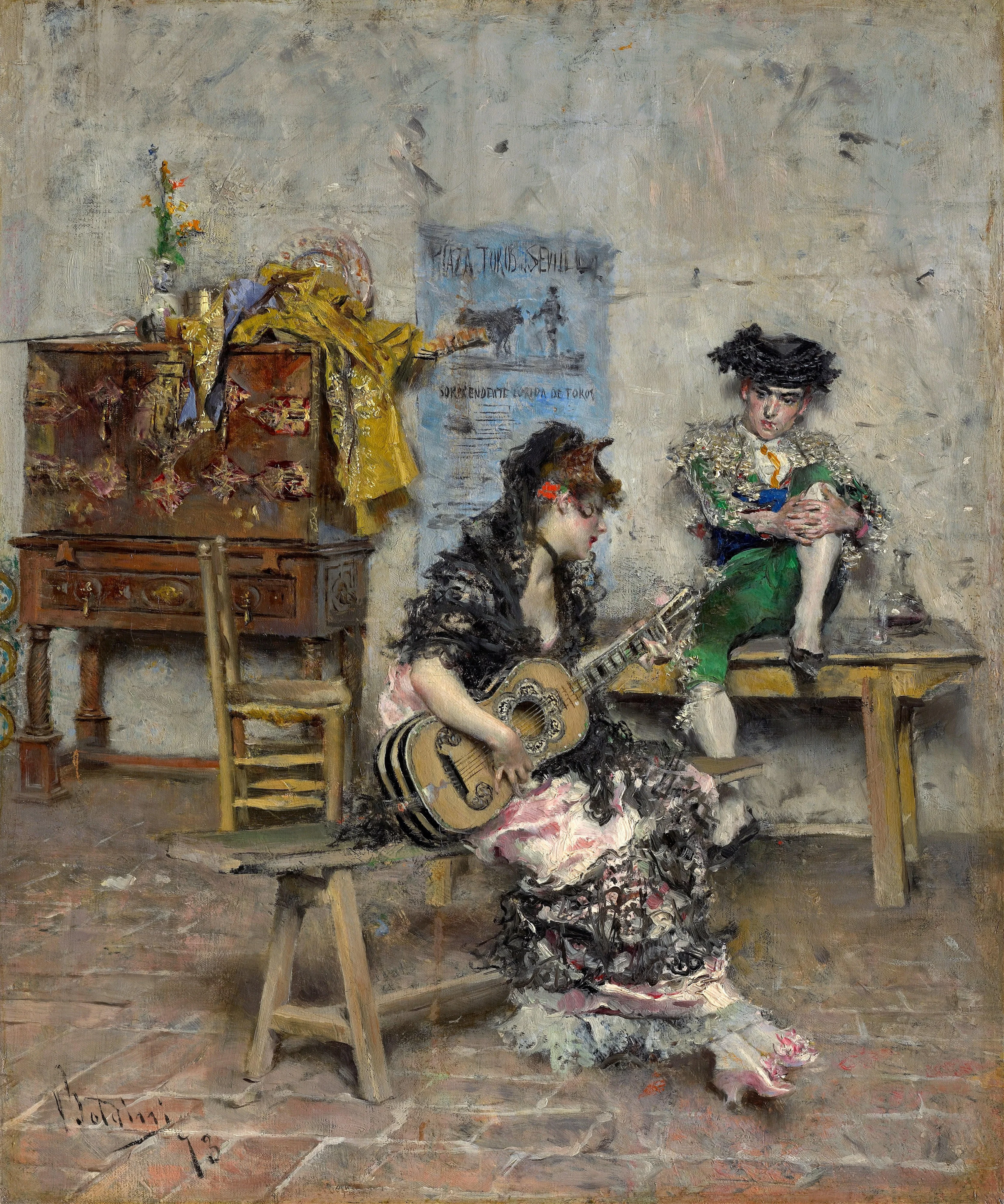 Guitar Player, by Giovanni Boldini, oil, 1873