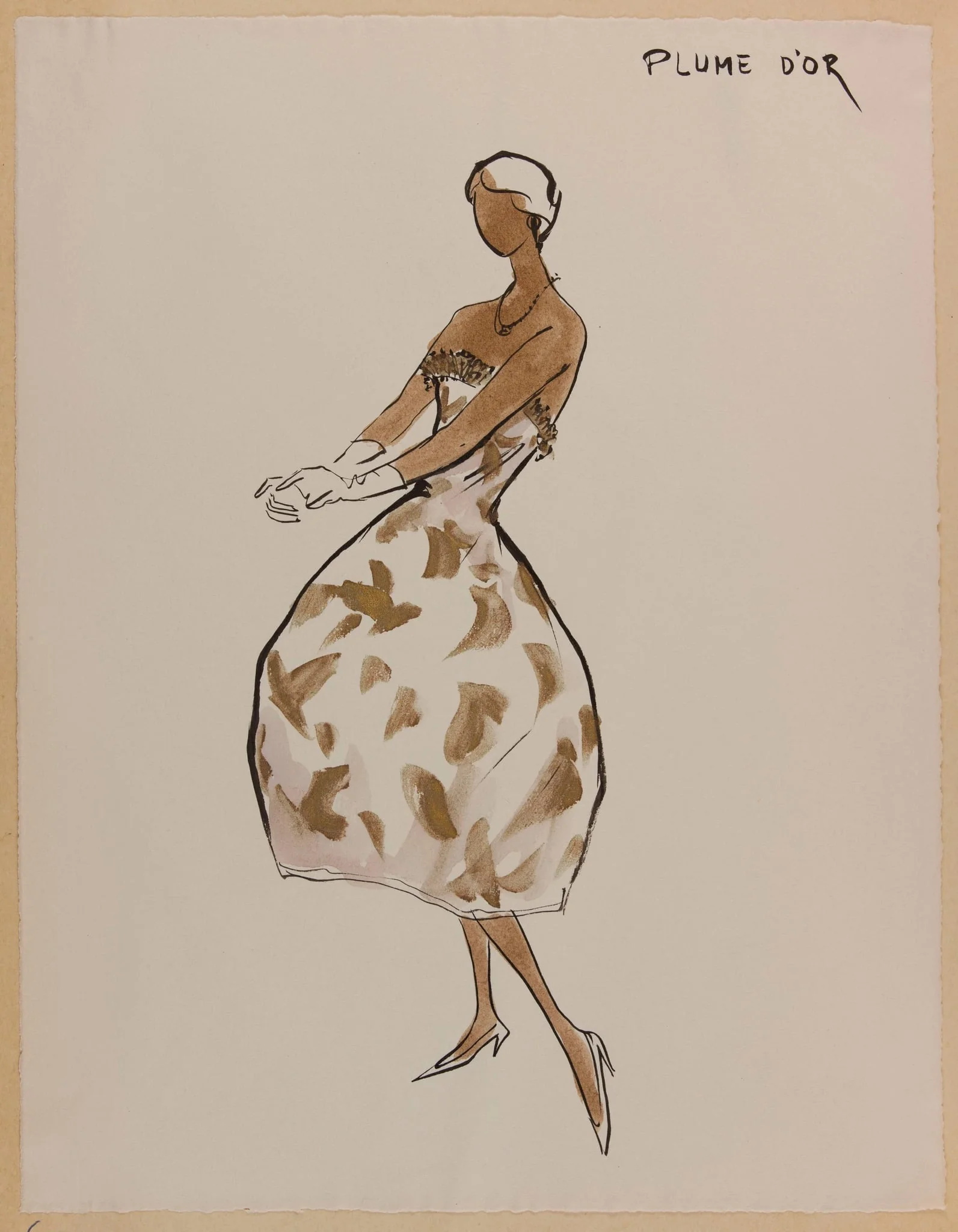 Plume d'or, by Carven, 1956