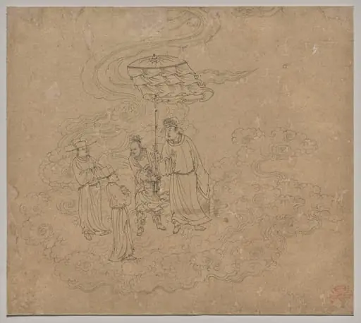 Album of Daoist and Buddhist Themes: Procession of Daoist Deities: Leaf 9