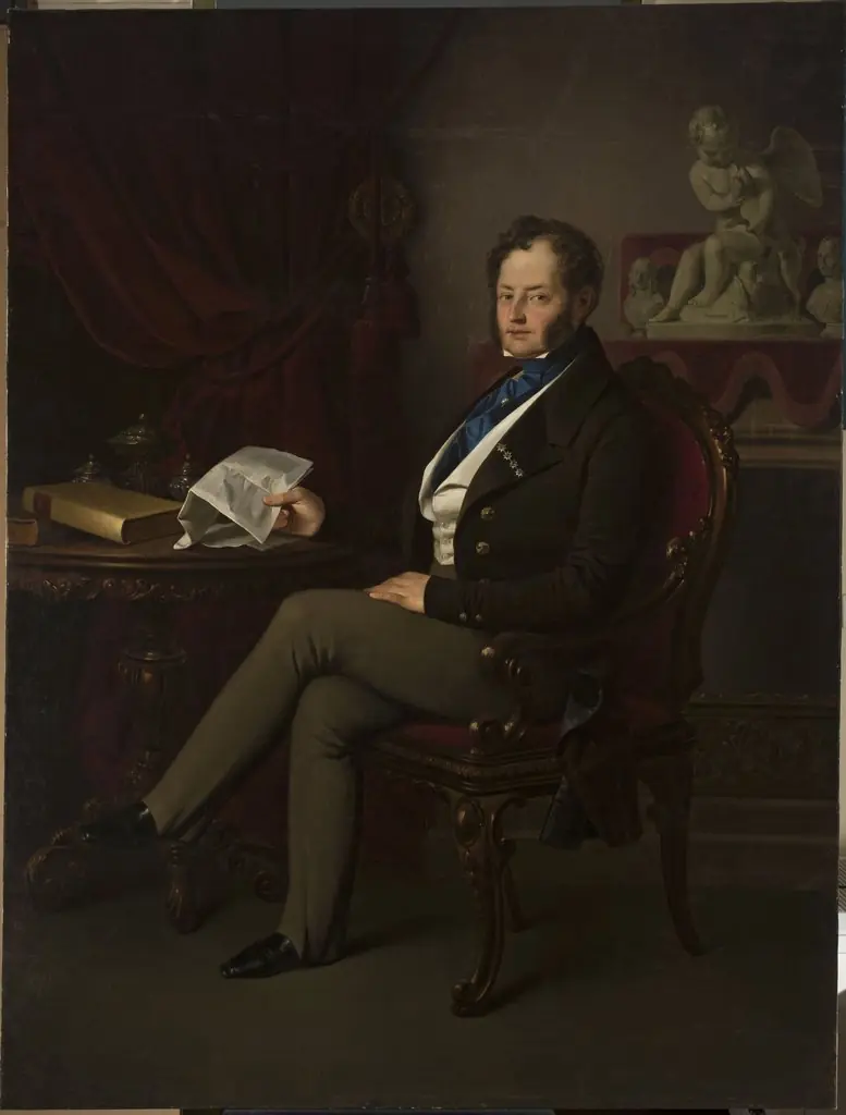 Portrait of Władysław Branicki, seated with a letter in his hand