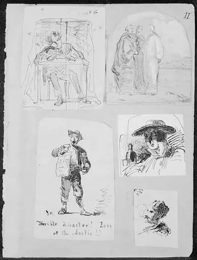 Christ and Two Disciples on the Road to Emmaus (from Sketchbook)