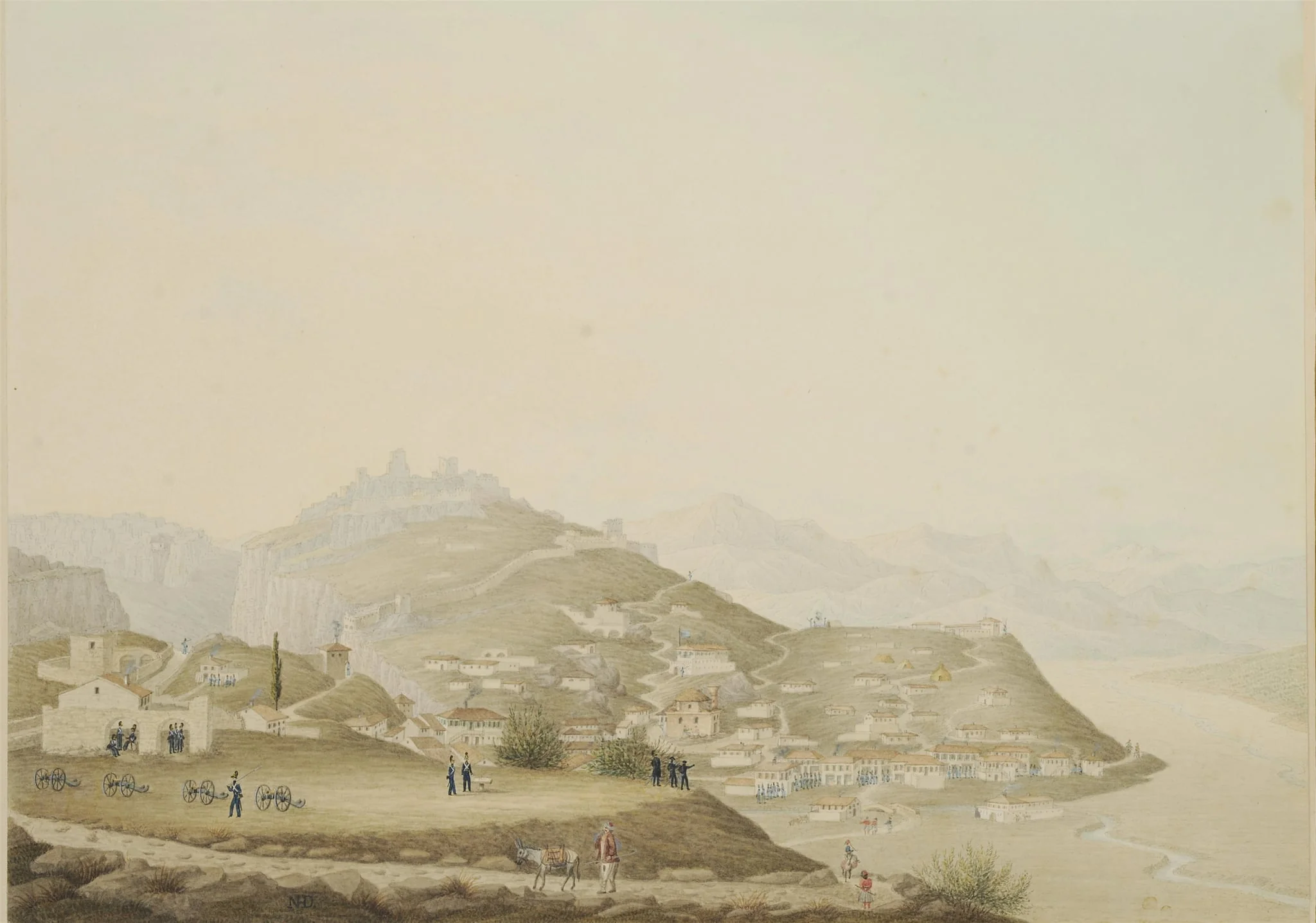 Η Λιβαδειά το 1833, by Haubenschmid Α., unspecified, 1833