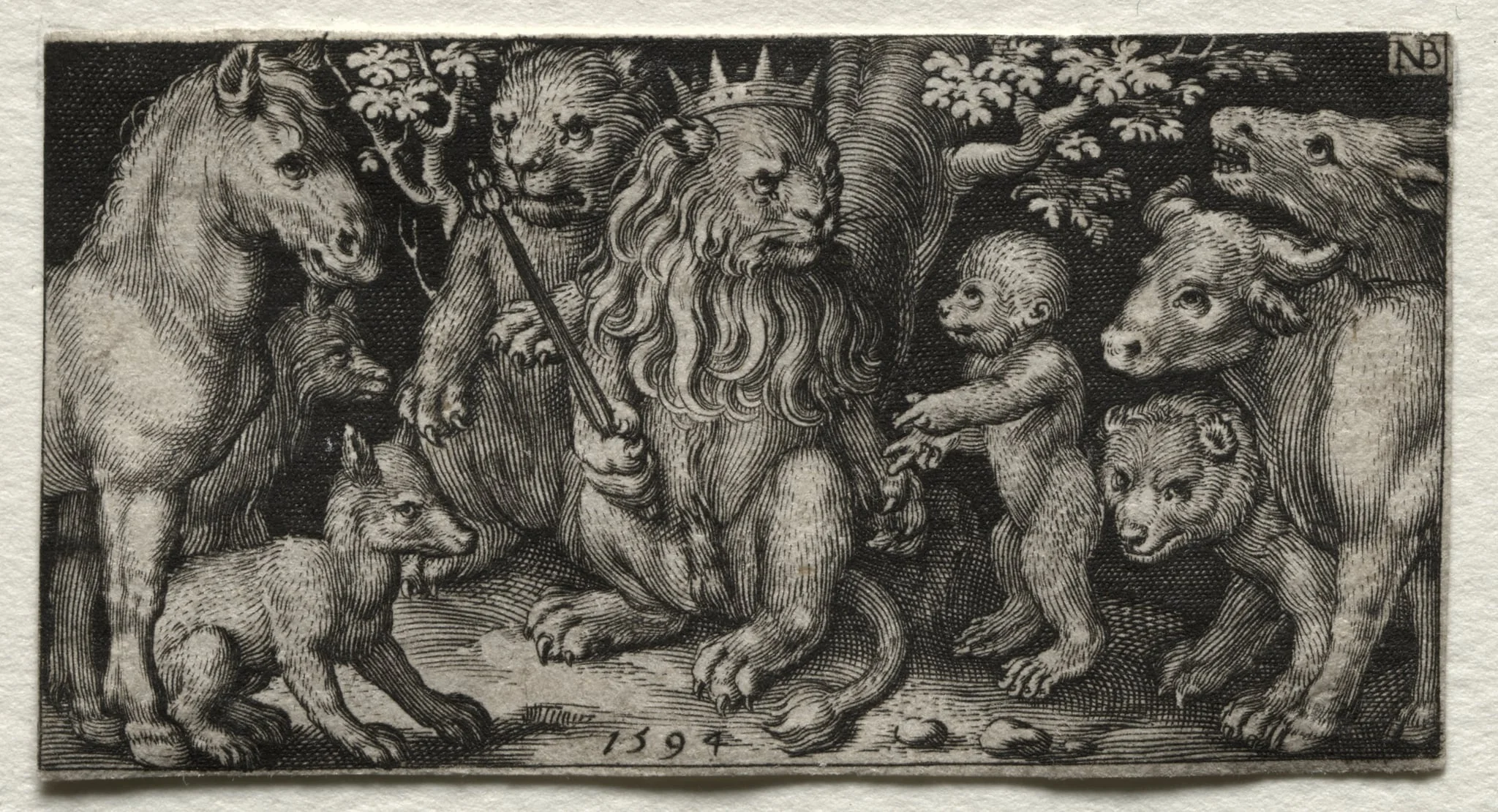 The King of Beasts, by Nicolaes de Bruyn, 1594