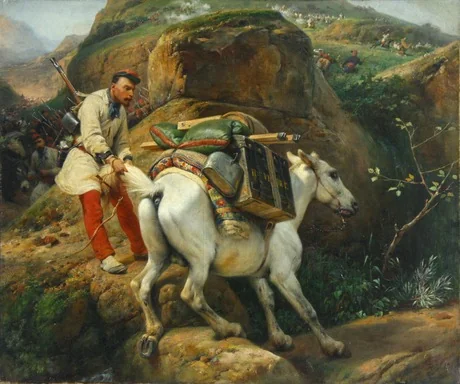 The scene of war, by Horace Vernet, oil, 1861