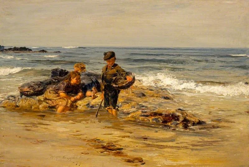 The Bait Gatherers, by William McTaggart, oil, 1890