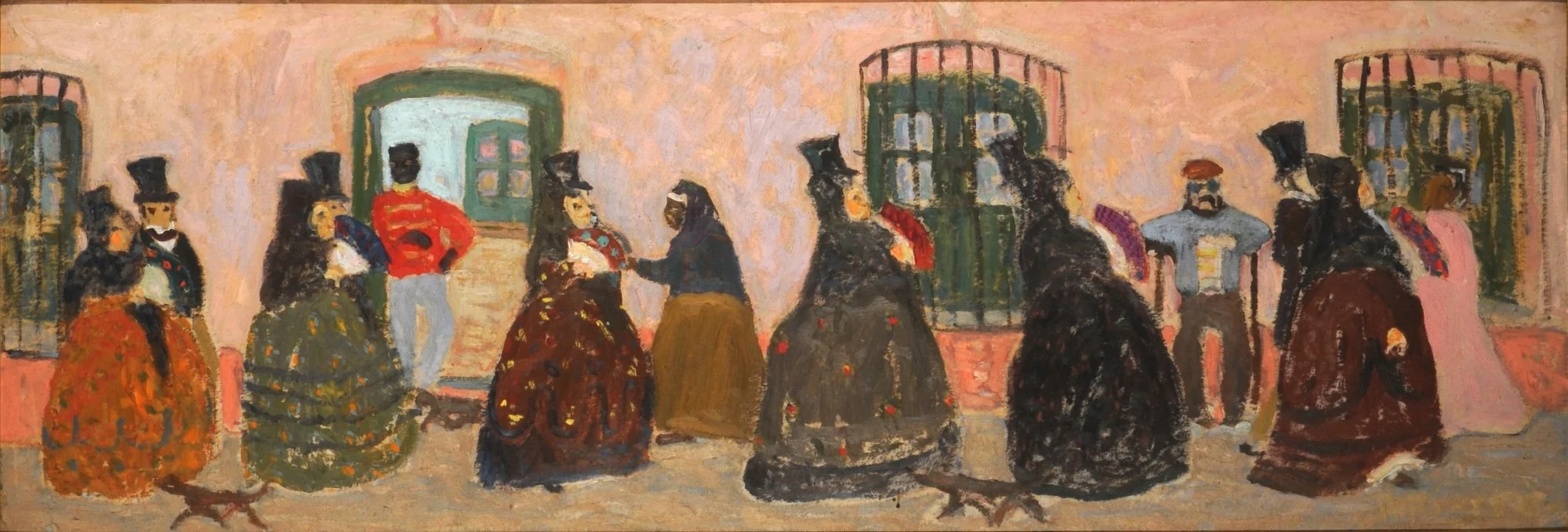 Mass departure, by Pedro Figari, unspecified, 1909