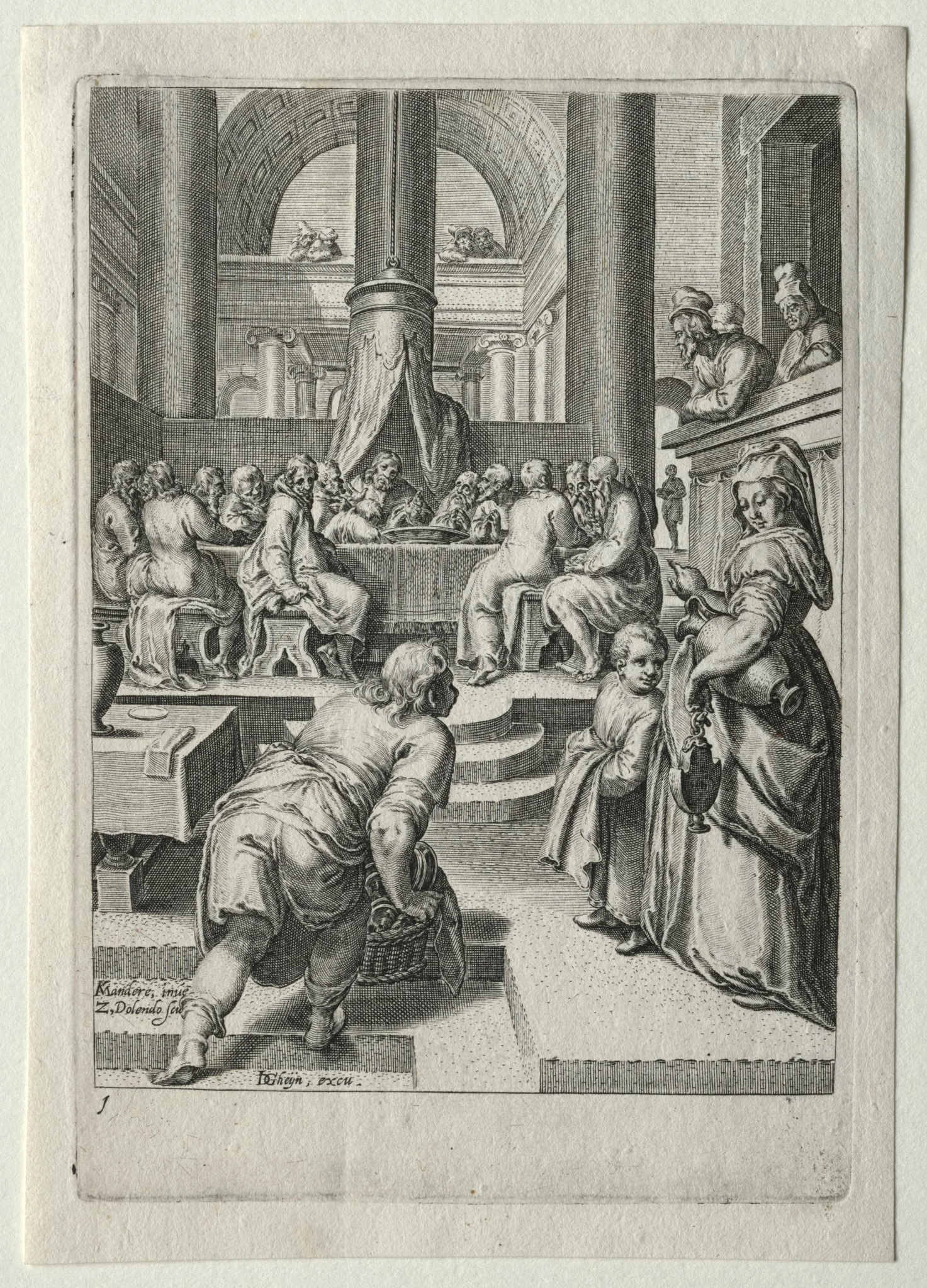 Life of Christ:  The Last Supper, by Zacharias Dolendo, 1597