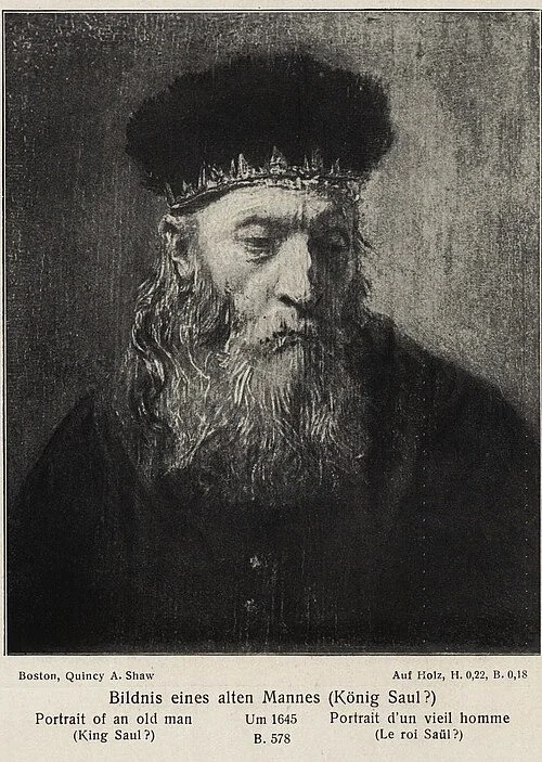 Head of a Bearded Man, Study for King Saul?