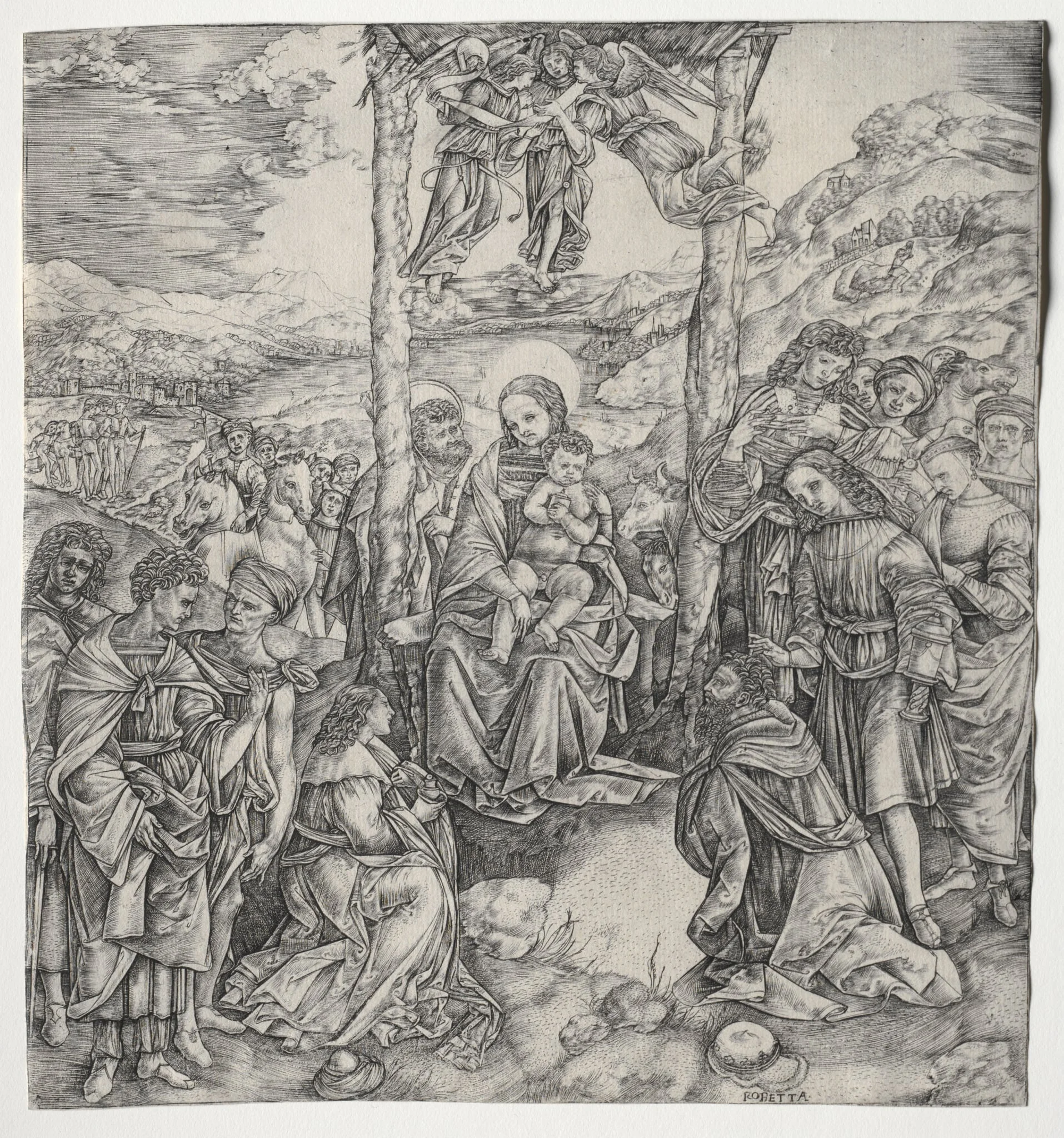 Adoration of the Magi, by Cristofano Robetta, 1512