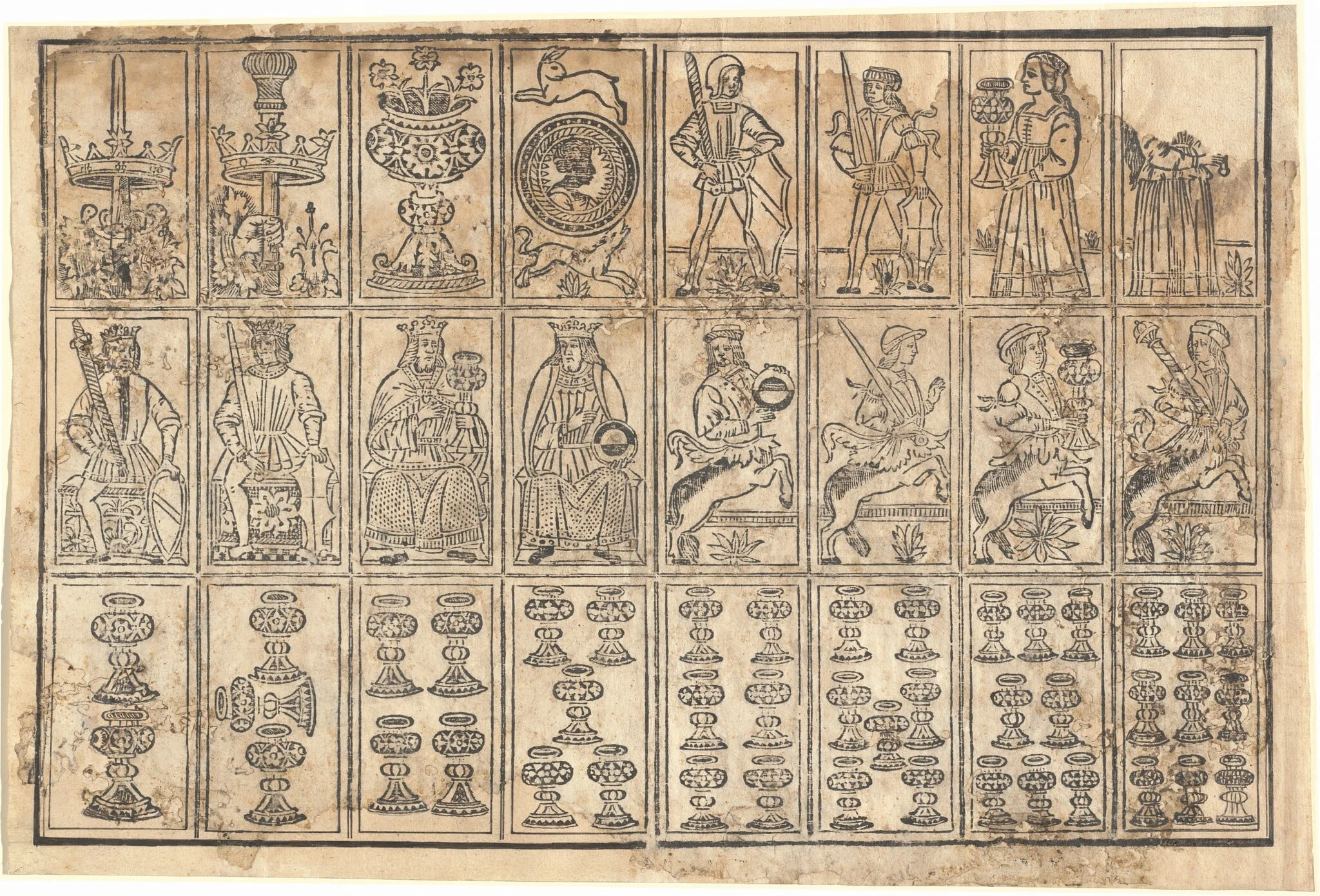 Playing Cards, by Italian 15th Century, ink, 1401