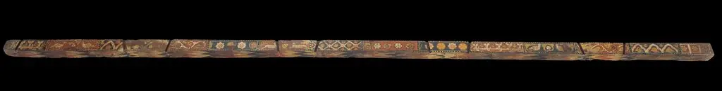 Rafter with geometrical, plant, animal and heraldic motifs
