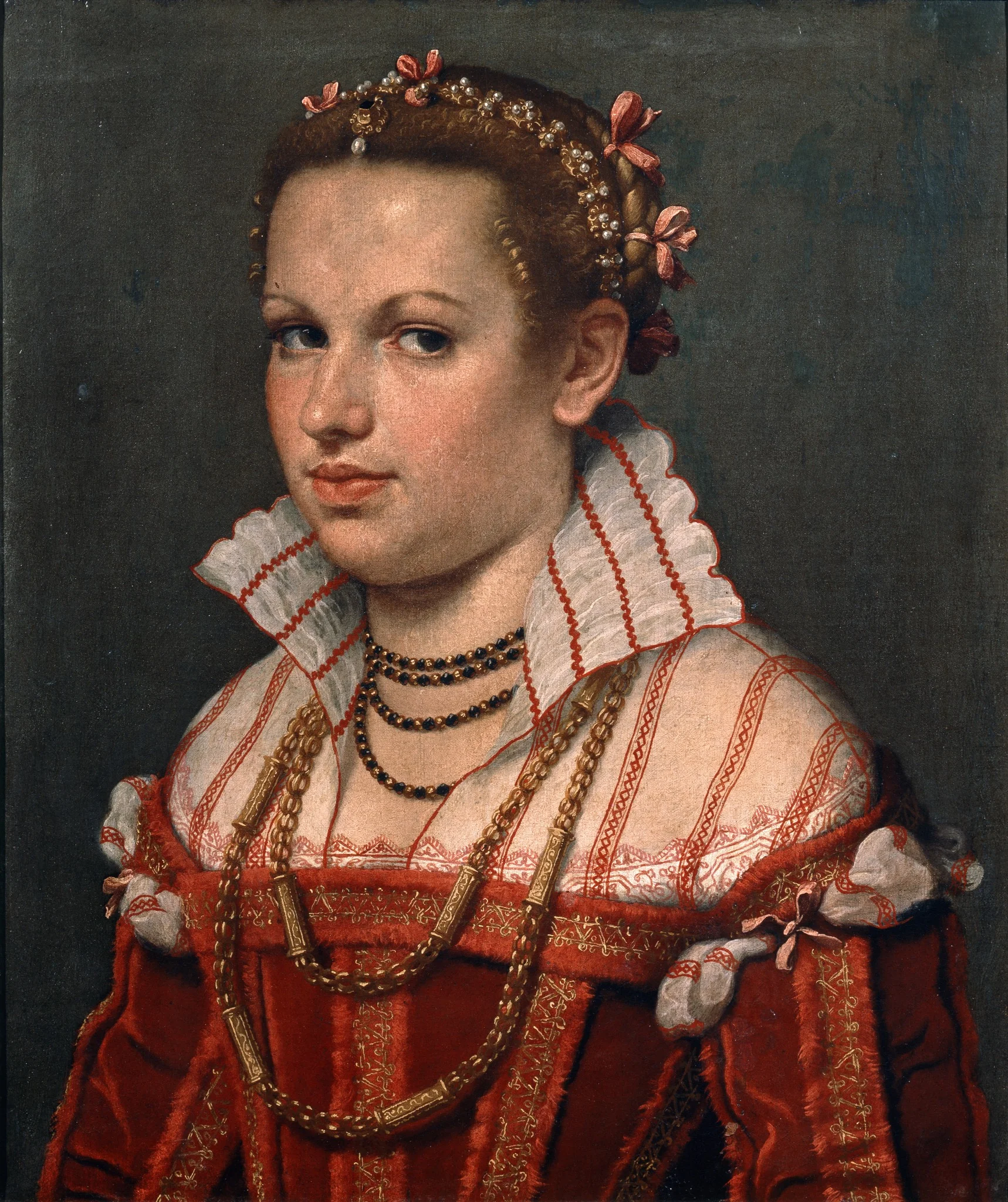 Isotta Brembati, by Giovanni Battista Moroni, oil, 1560