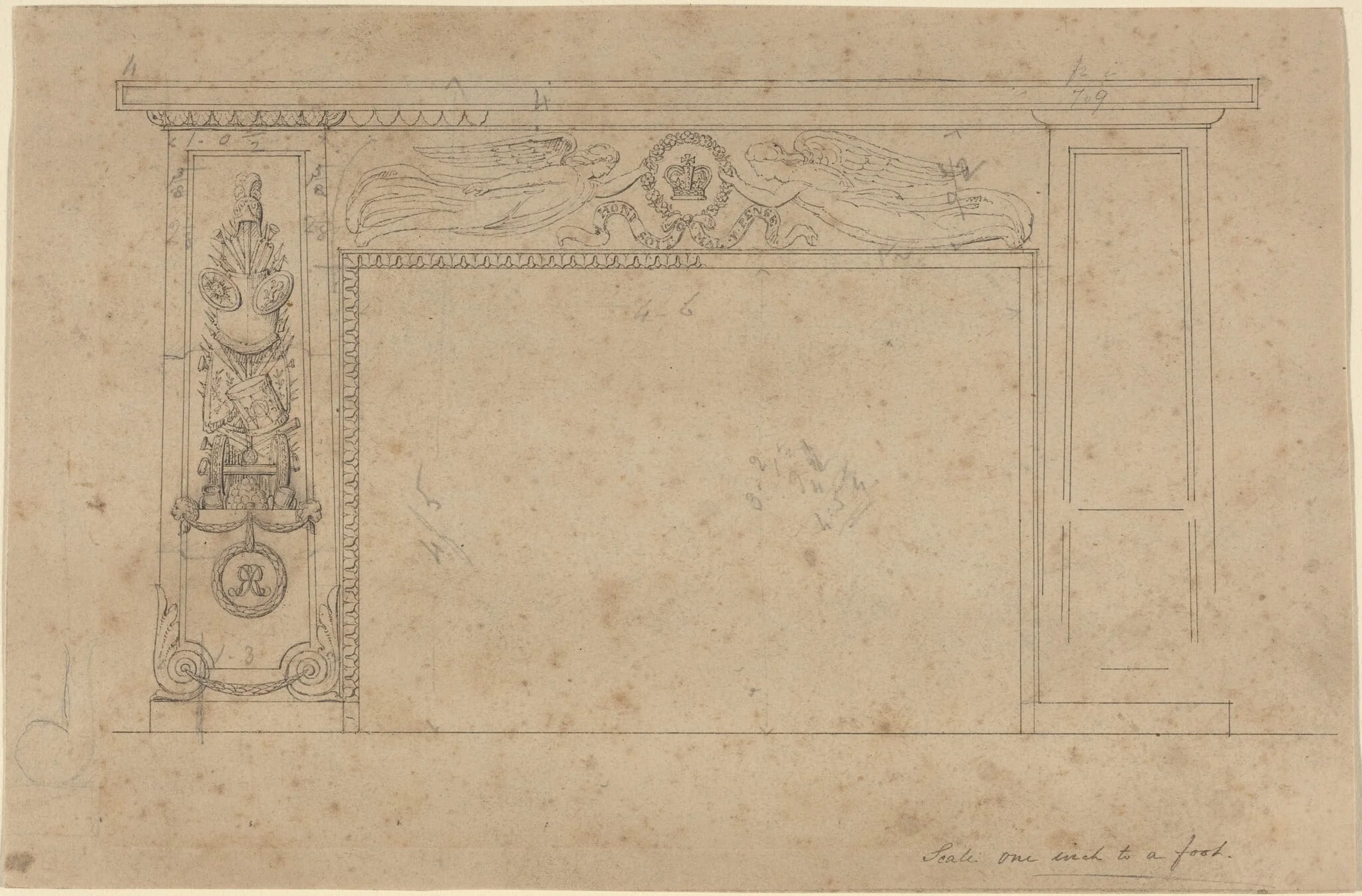 Design for the Chimney Piece in the Throne Room, Buckingham Palace