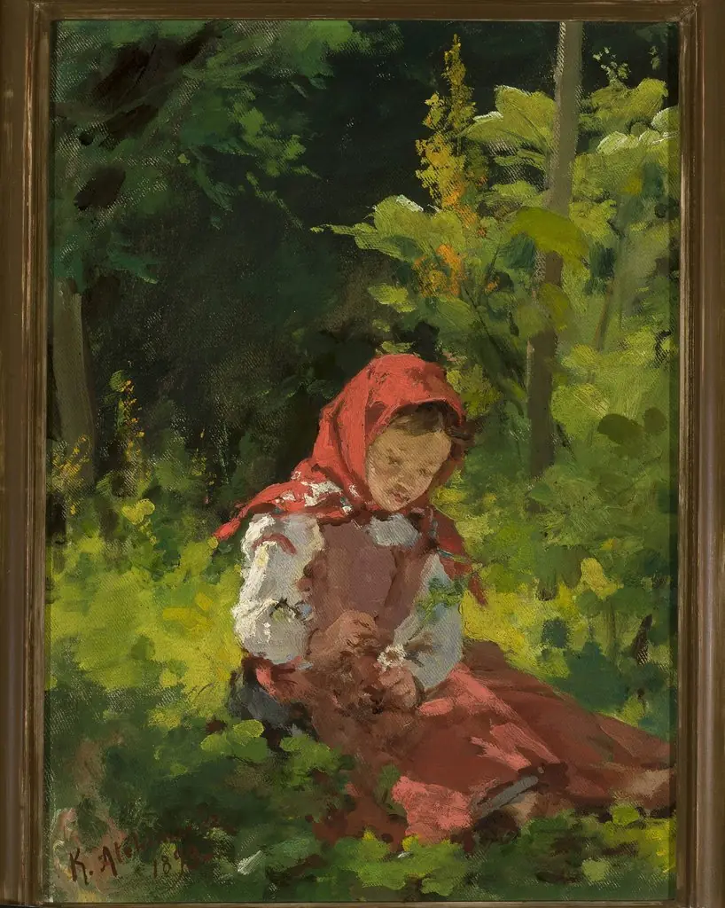 Girl in a forest