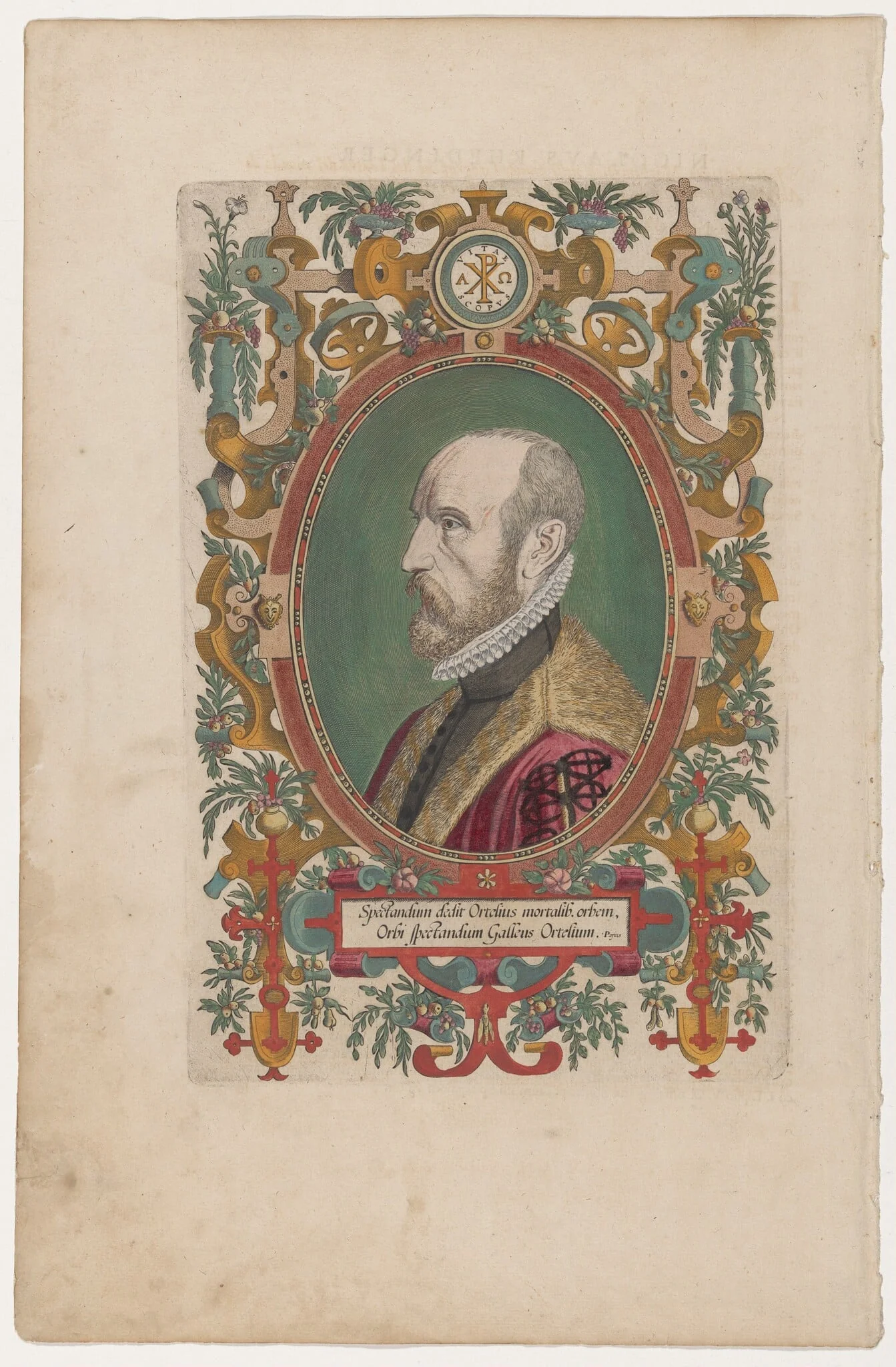 Abraham Ortelius (Wortels), by Philip Galle, ink, 1574