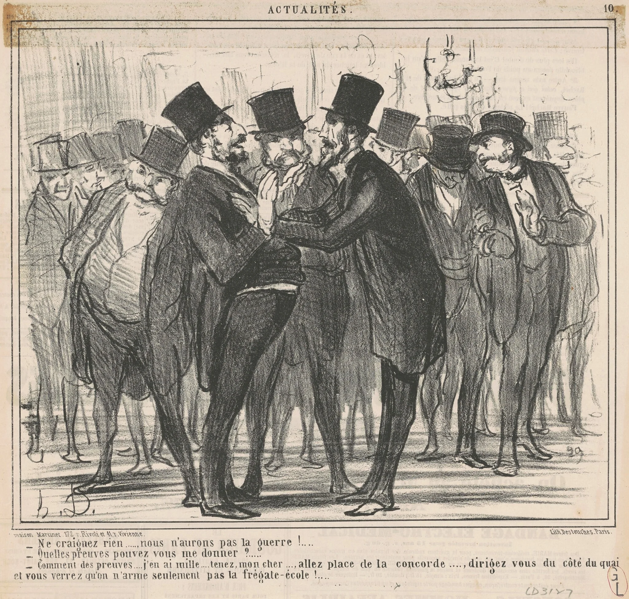 Ne craignez rien ..., by Honoré Daumier, ink, 1859