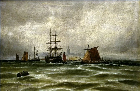 The Sea., by Alexey Bogolyubov, unspecified, 1850