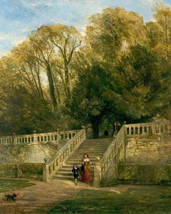 Haddon Hall Steps, Derbyshire, by William Powell Frith, oil, 1869