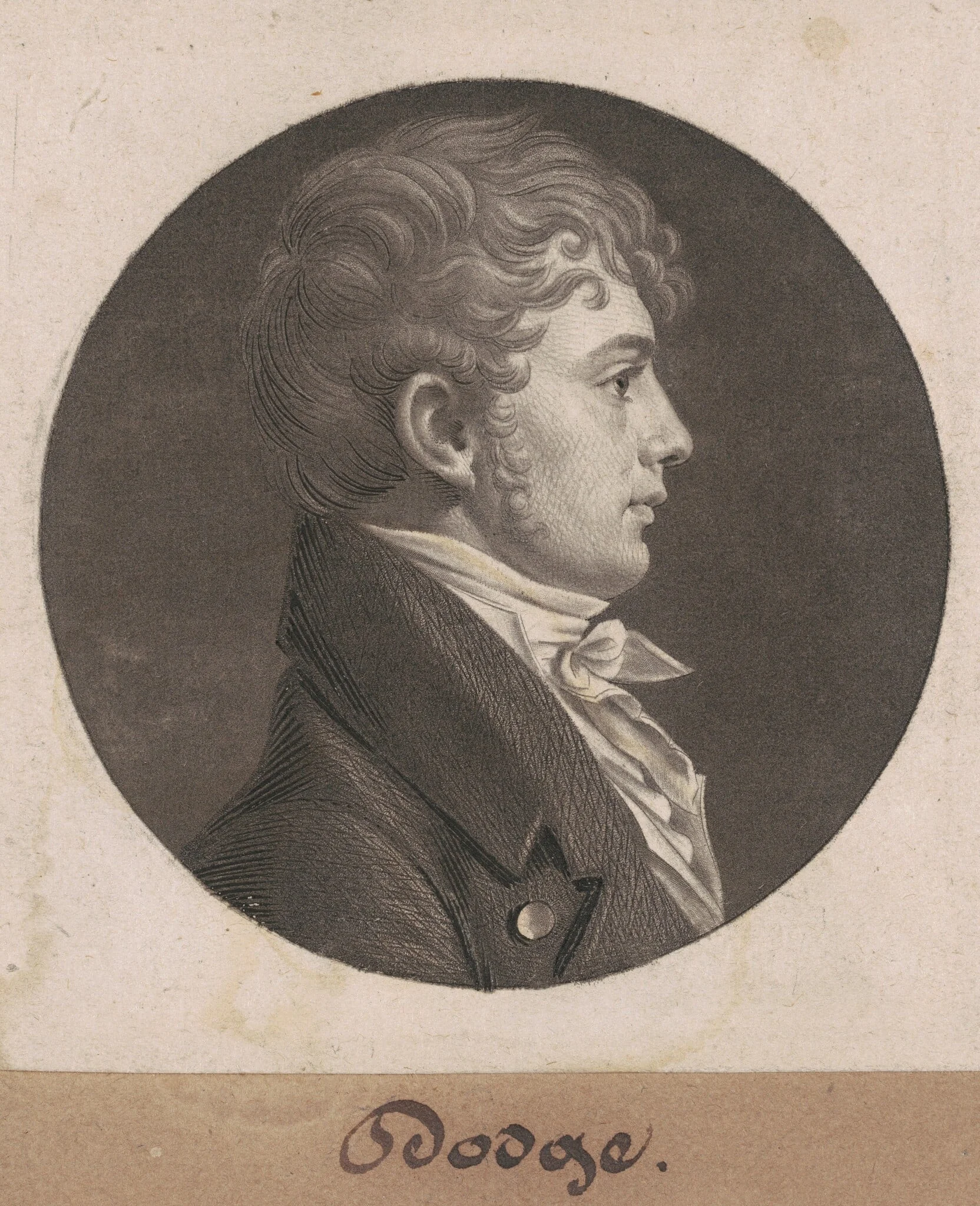 Dodge, by Charles Balthazar Julien Févret de Saint-Mémin, ink, 1804
